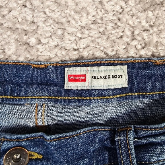 Wrangler Mens Bootcut Jeans 36x32 [Fits 34x31] Blue Relax Workwear Western Rodeo - Picture 9 of 16